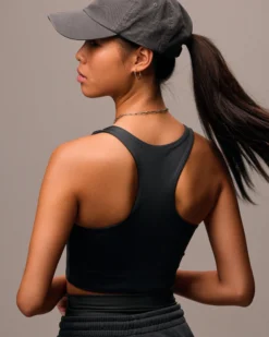 Active Cropped Bra - Dusty Olive