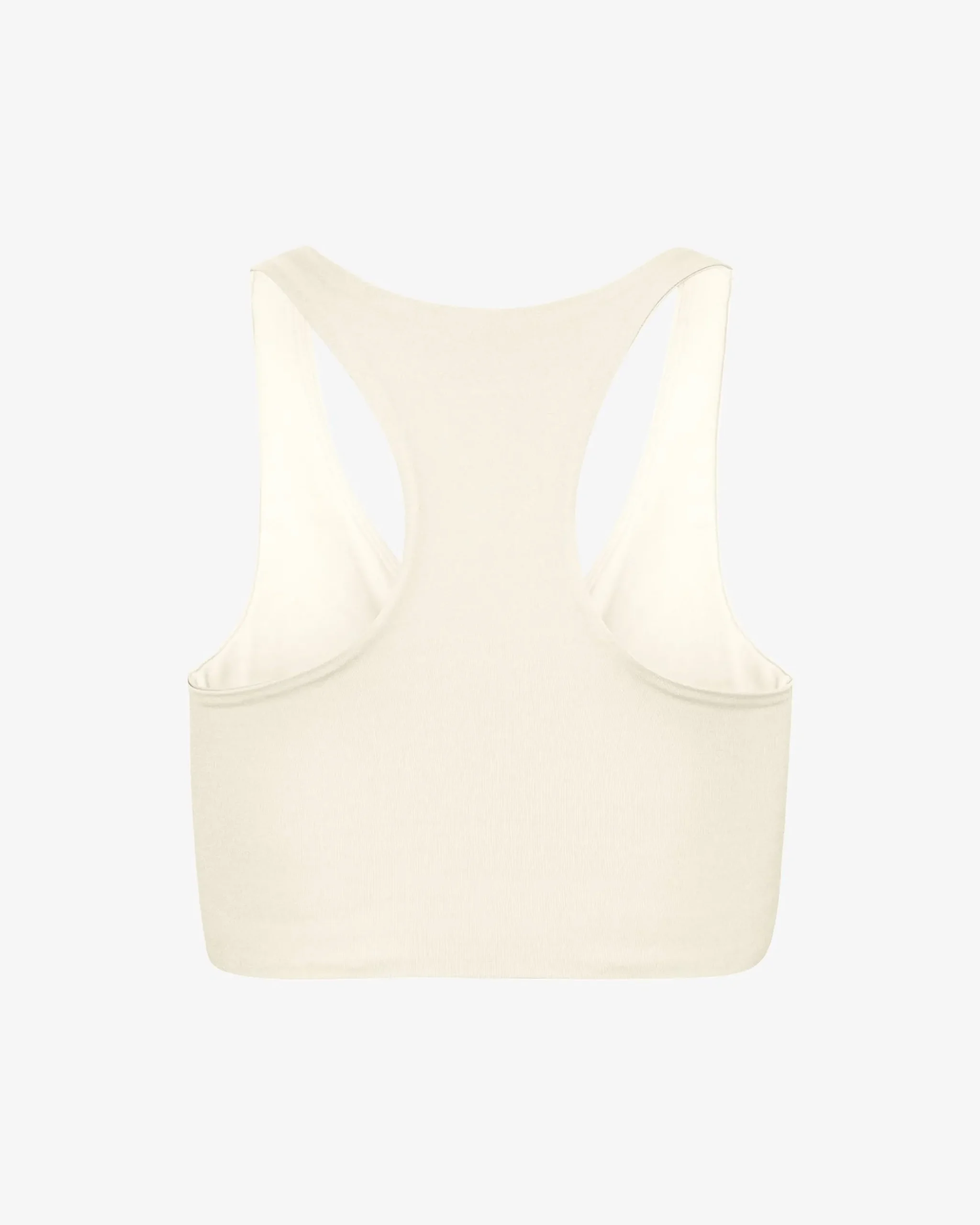 Active Cropped Bra - Ivory White