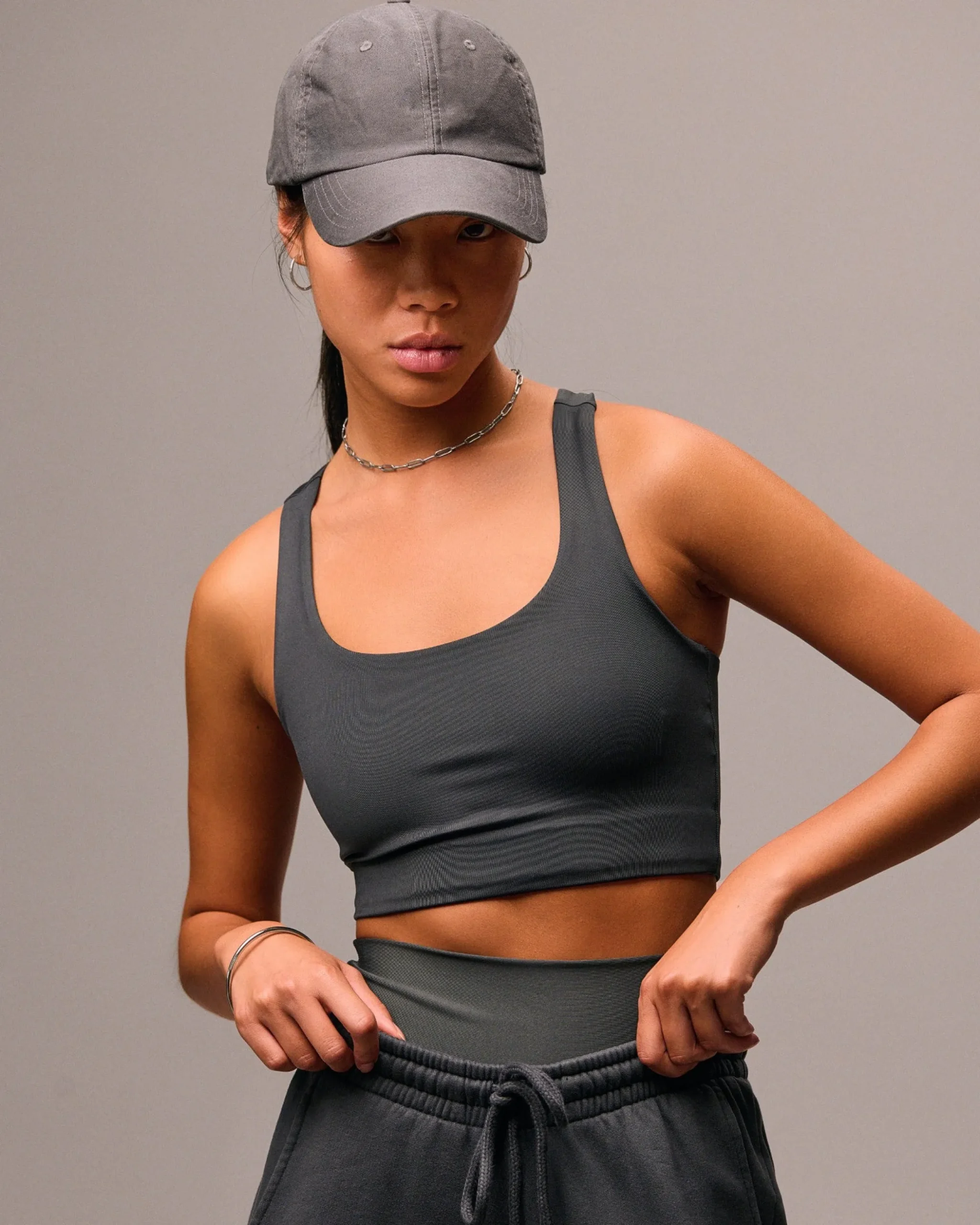 Active Cropped Bra - Petrol Blue