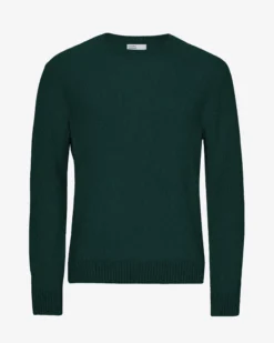Classic Merino Wool Crew - Emerald Green