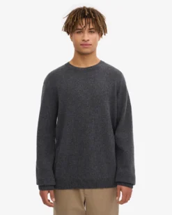Classic Merino Wool Crew - Lava Grey