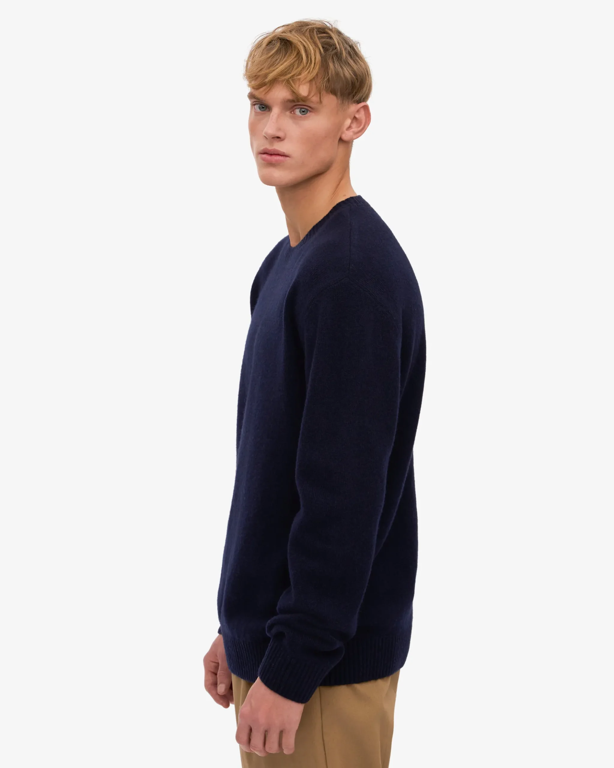 Classic Merino Wool Crew - Navy Blue