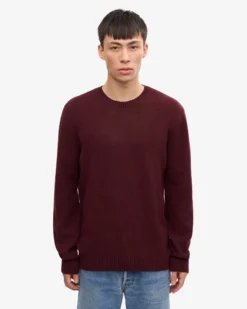 Classic Merino Wool Crew - Oxblood Red