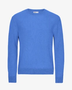 Classic Merino Wool Crew - Pacific Blue