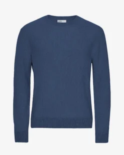 Classic Merino Wool Crew - Petrol Blue
