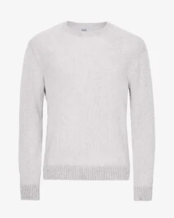 Classic Merino Wool Crew - Snow Melange