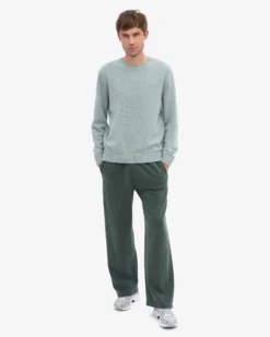 Classic Merino Wool Crew - Steel Blue
