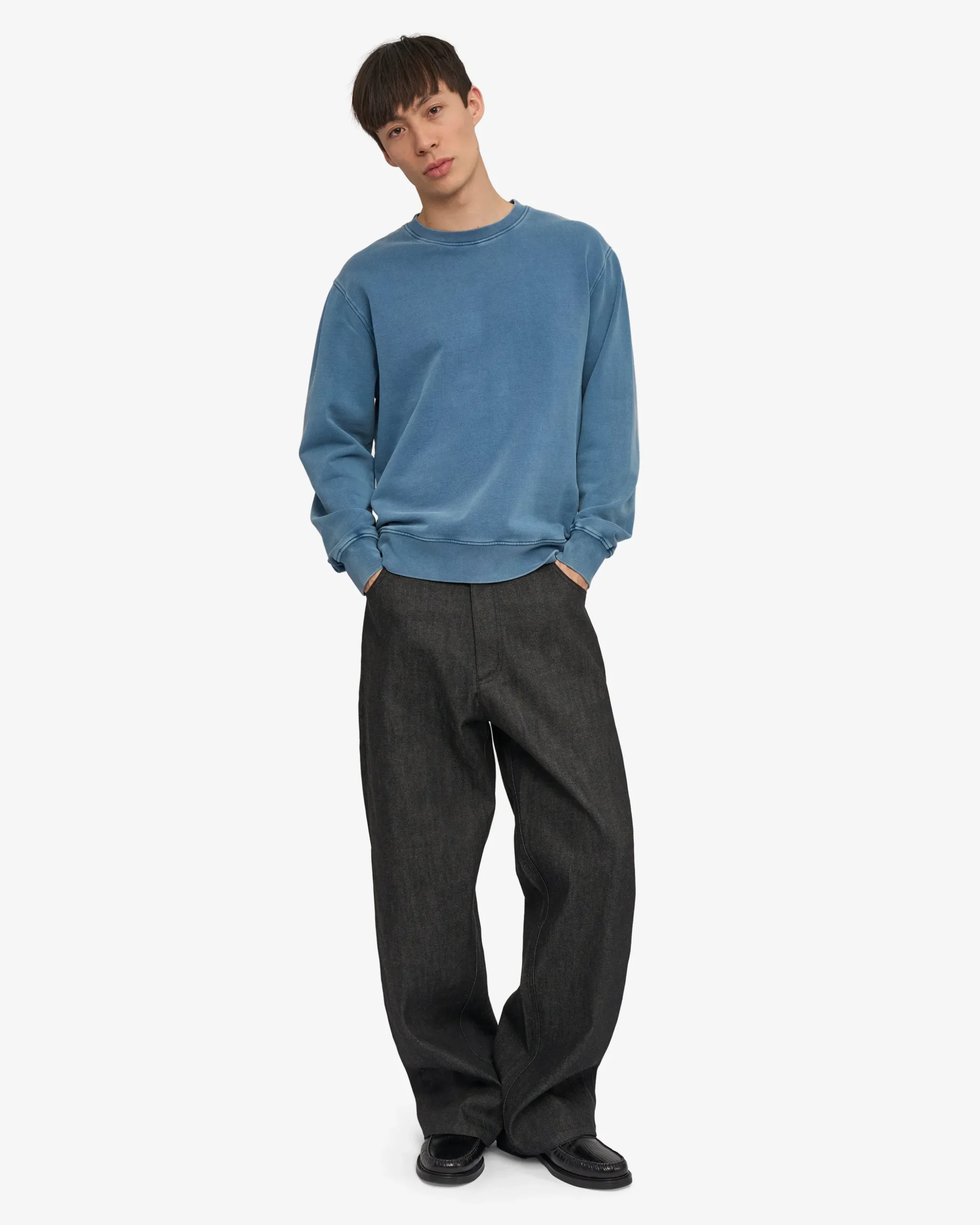 Classic Organic Crew - Faded Indigo