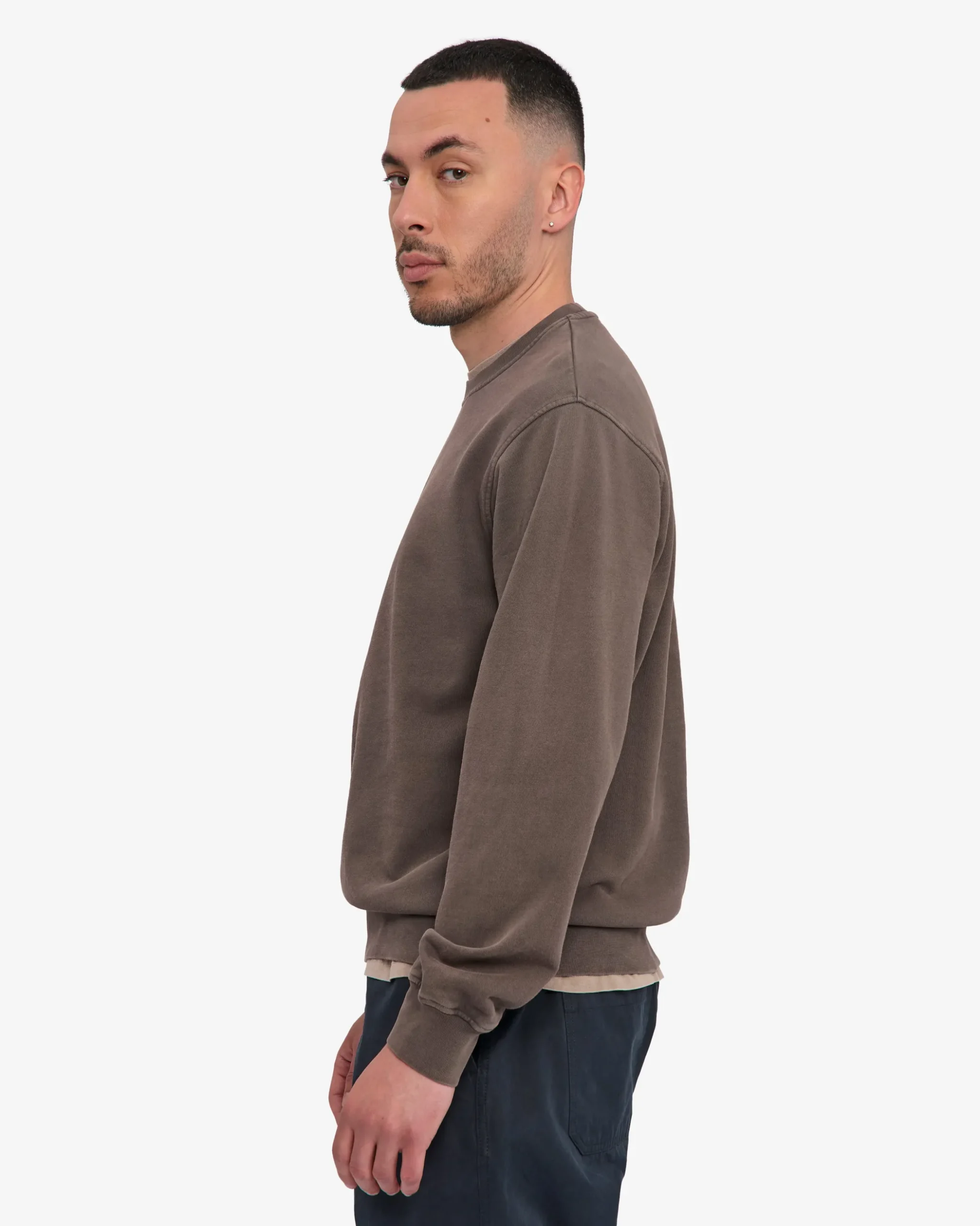 Classic Organic Crew - Faded Mud