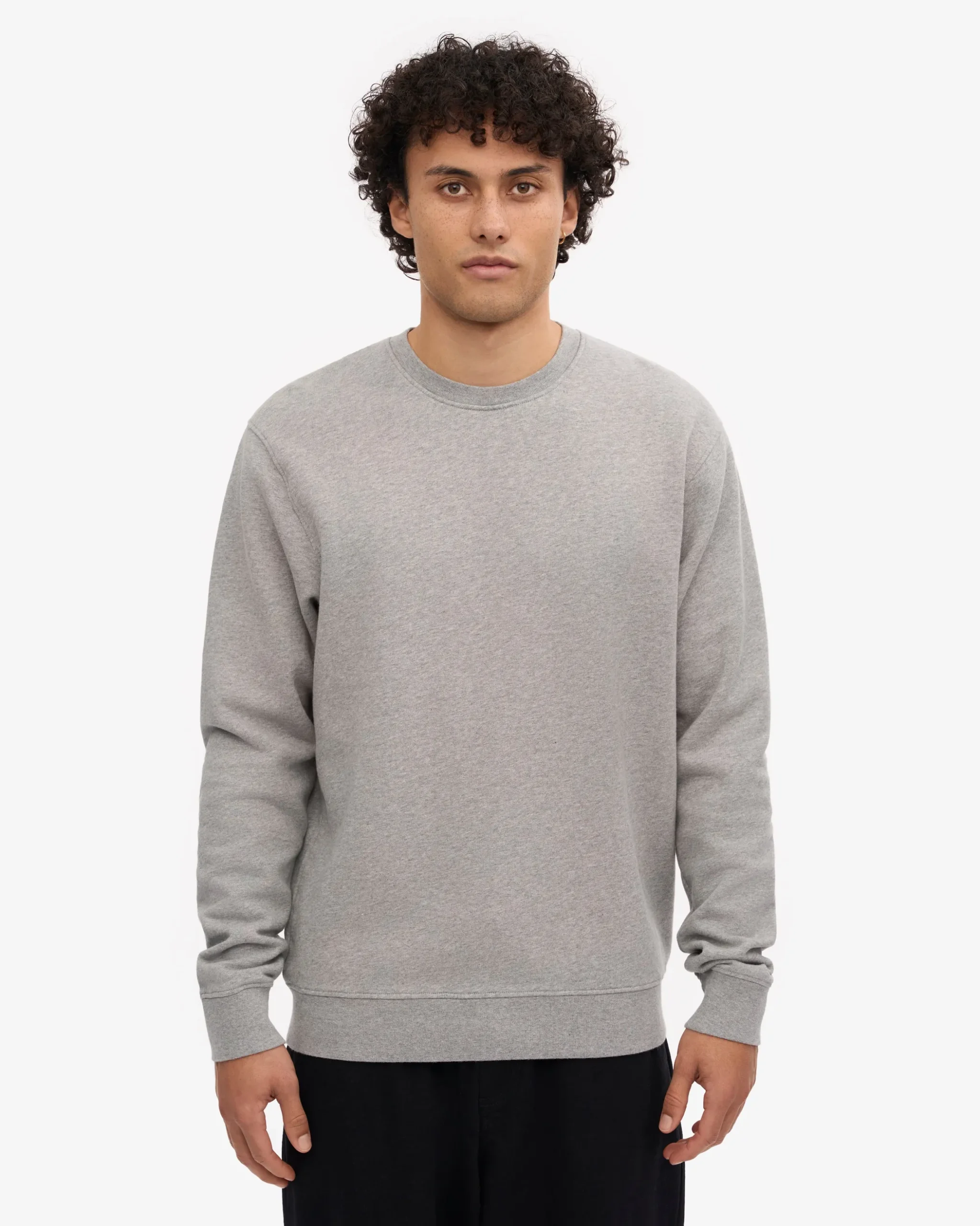 Classic Organic Crew - Heather Grey