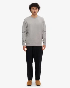 Classic Organic Crew - Heather Grey
