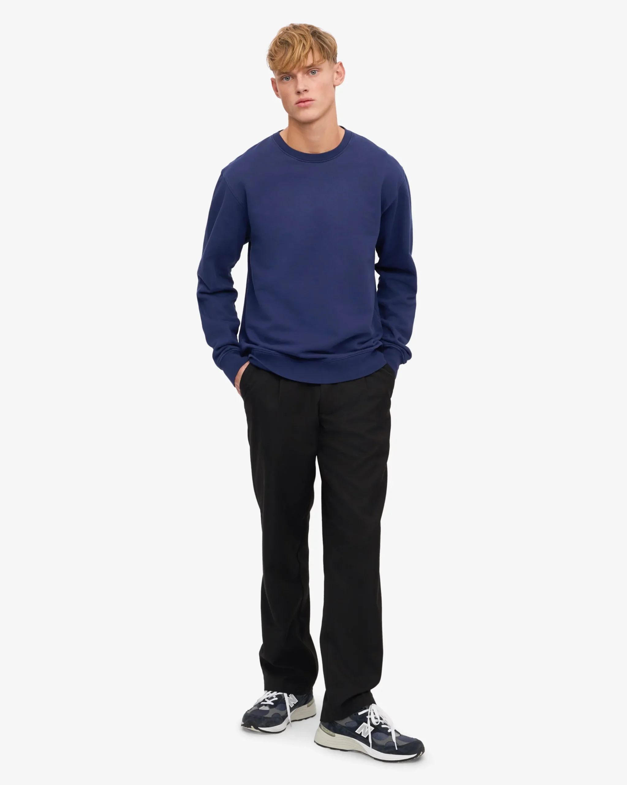Classic Organic Crew - Marine Blue