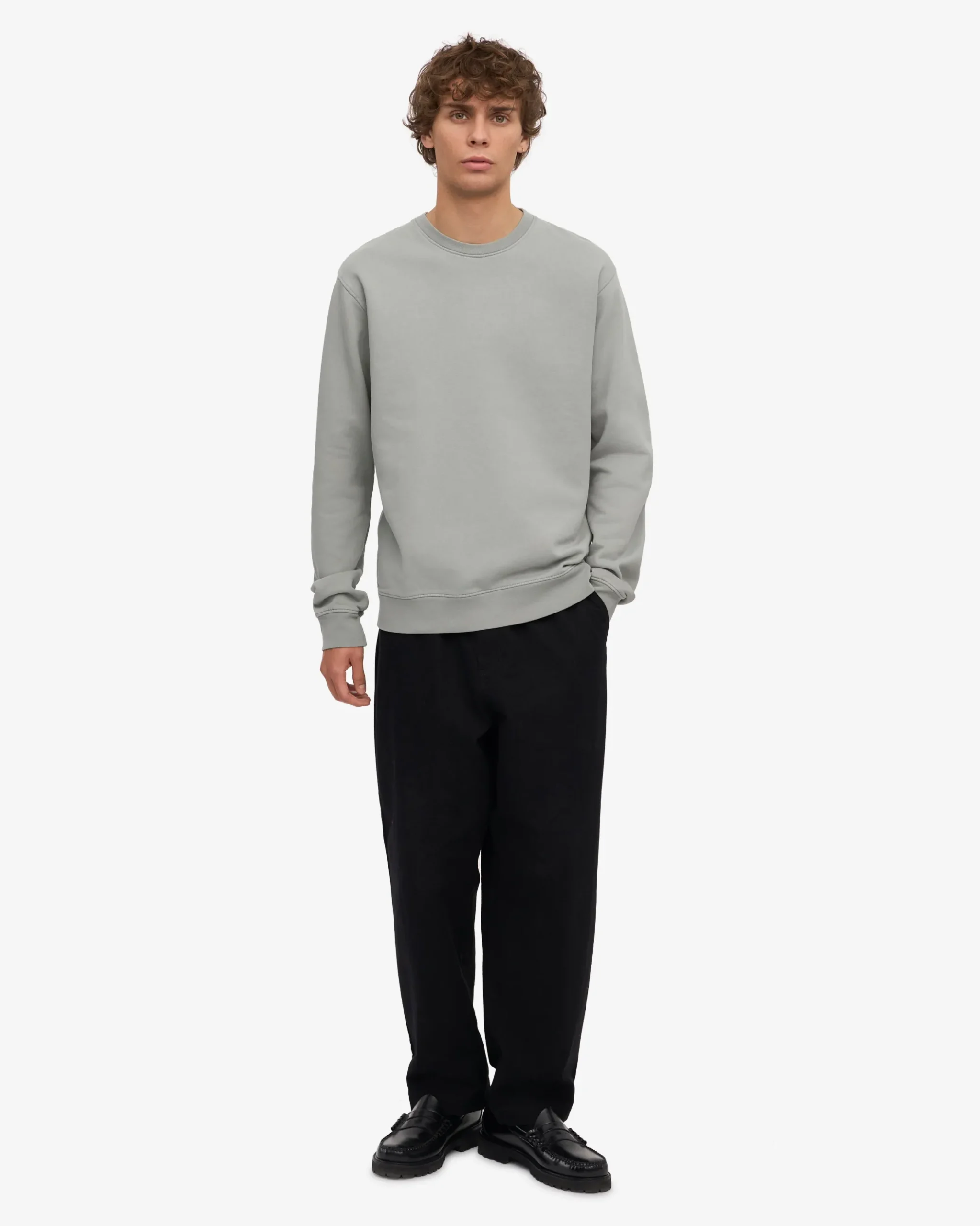 Classic Organic Crew - Steel Blue