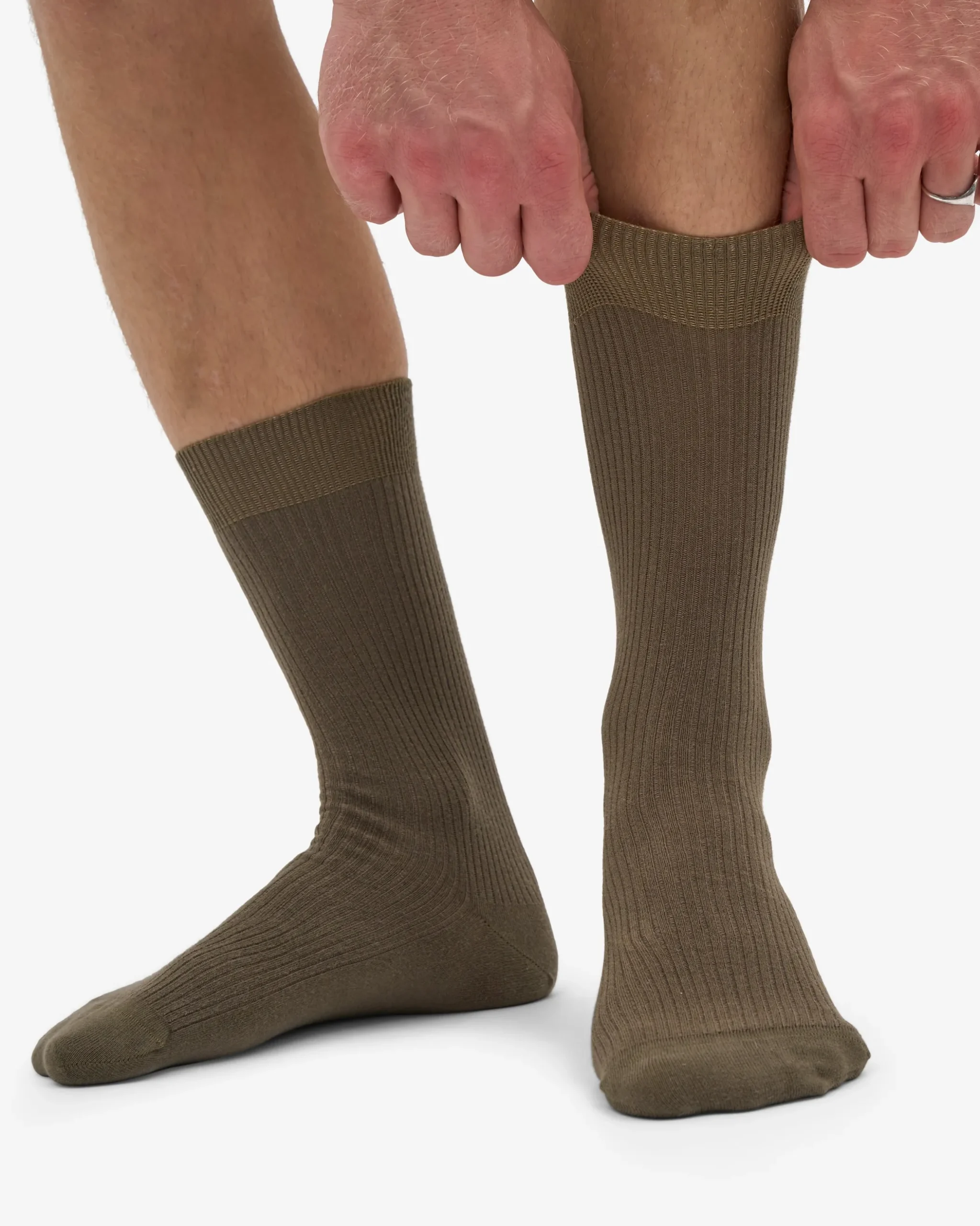 Classic Organic Sock - Dusty Olive (3-Pack)