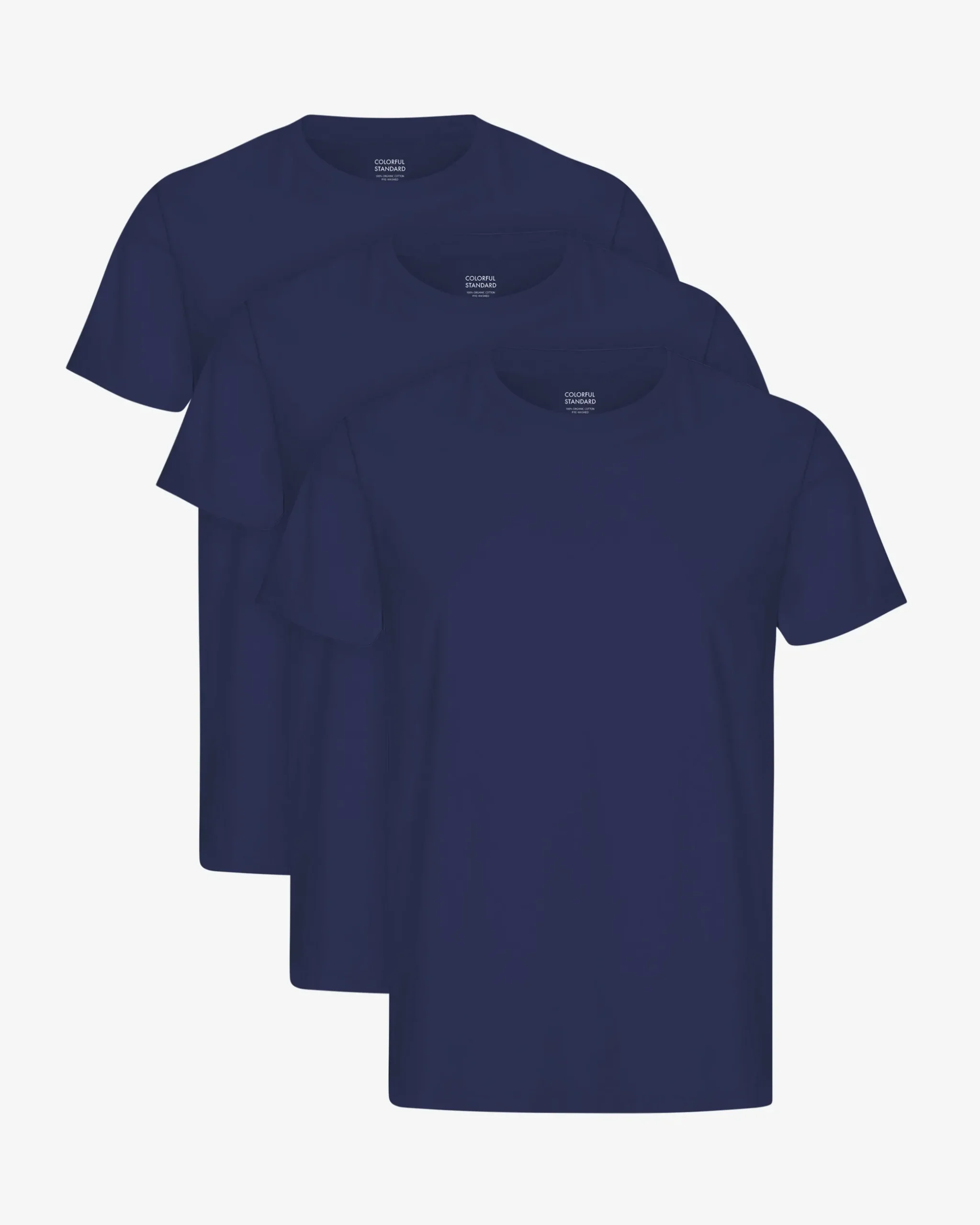 Classic Organic Tee - Marine Blue (3-Pack)