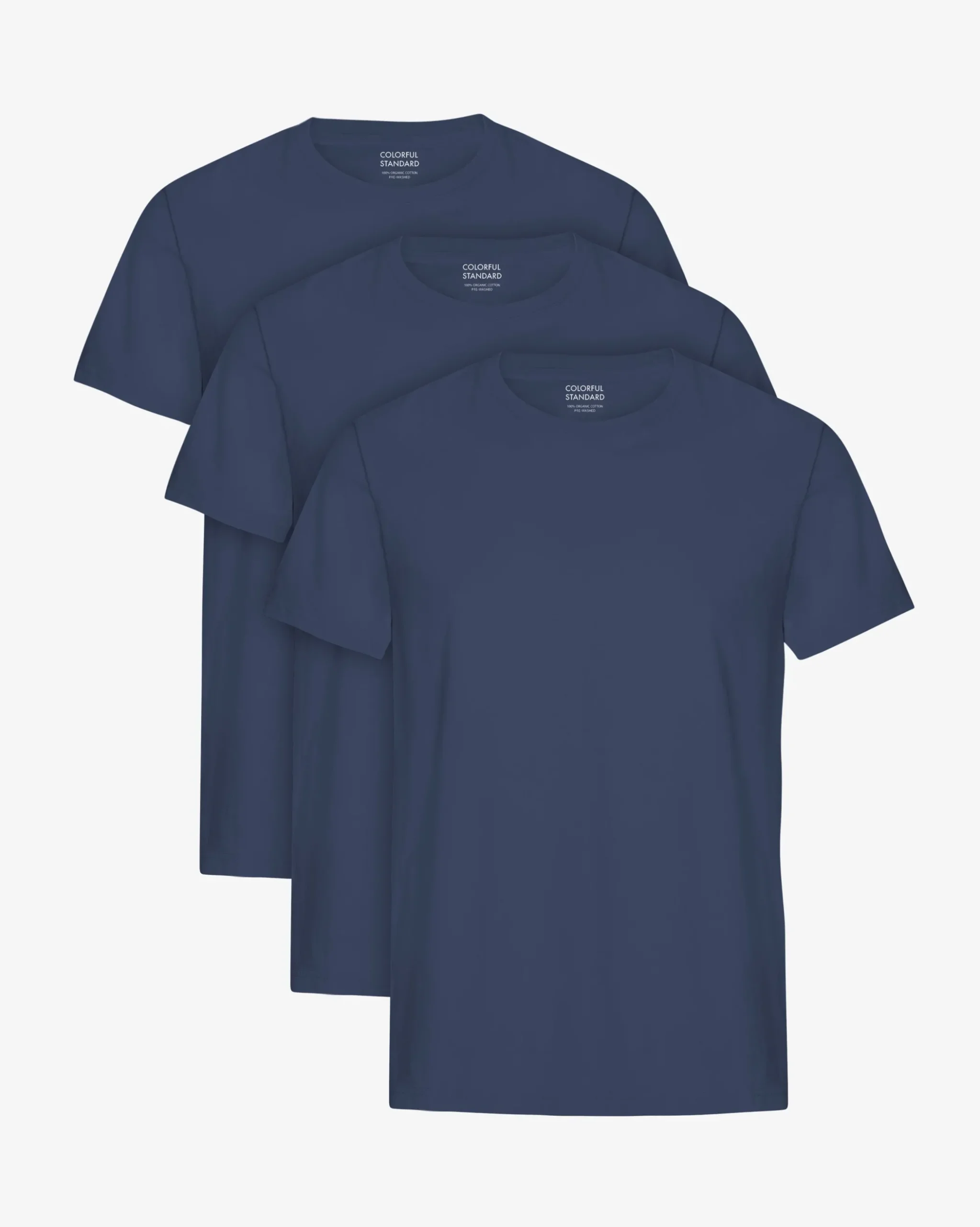 Classic Organic Tee - Petrol Blue (3-Pack)