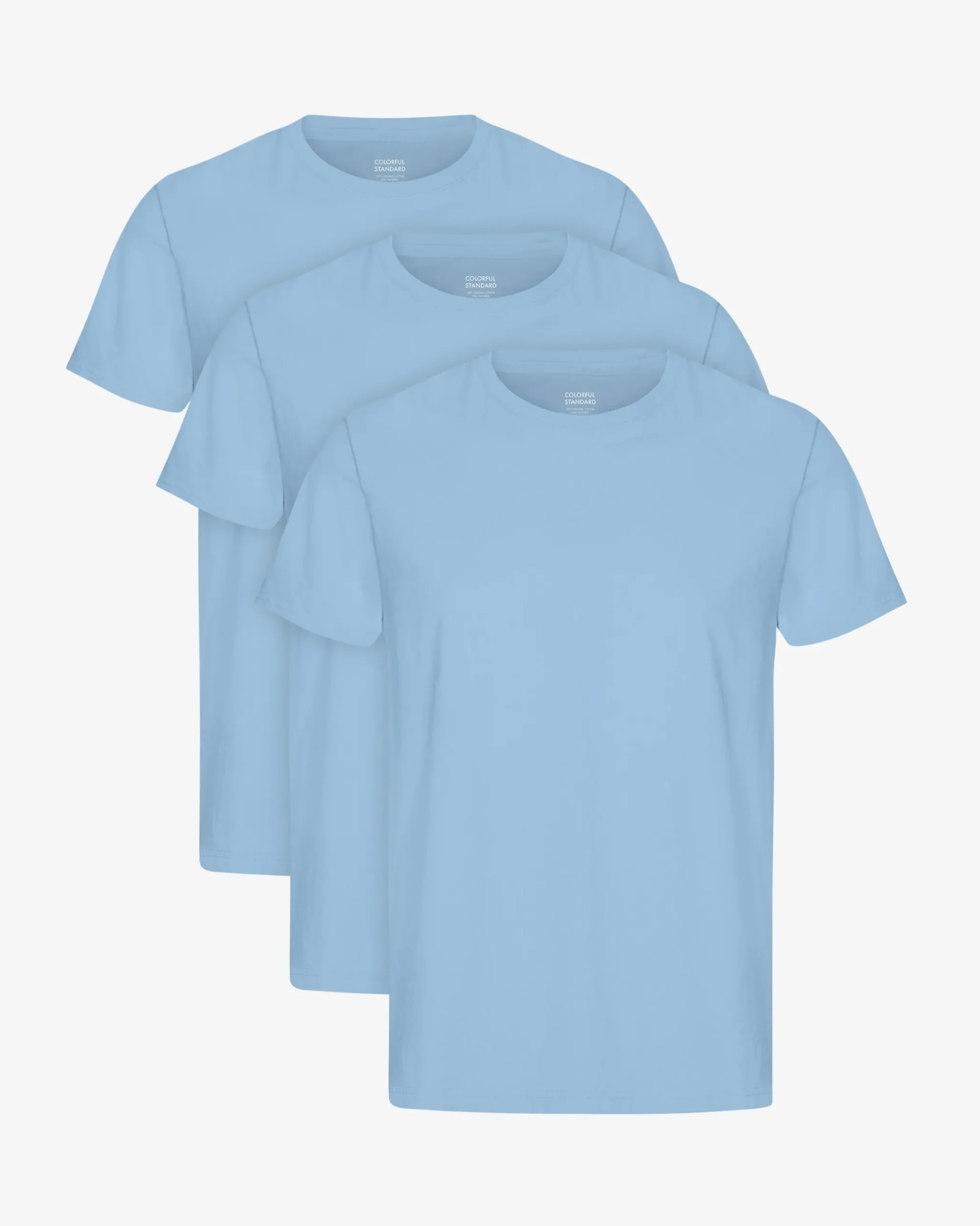 Classic Organic Tee - Seaside Blue (3-Pack)