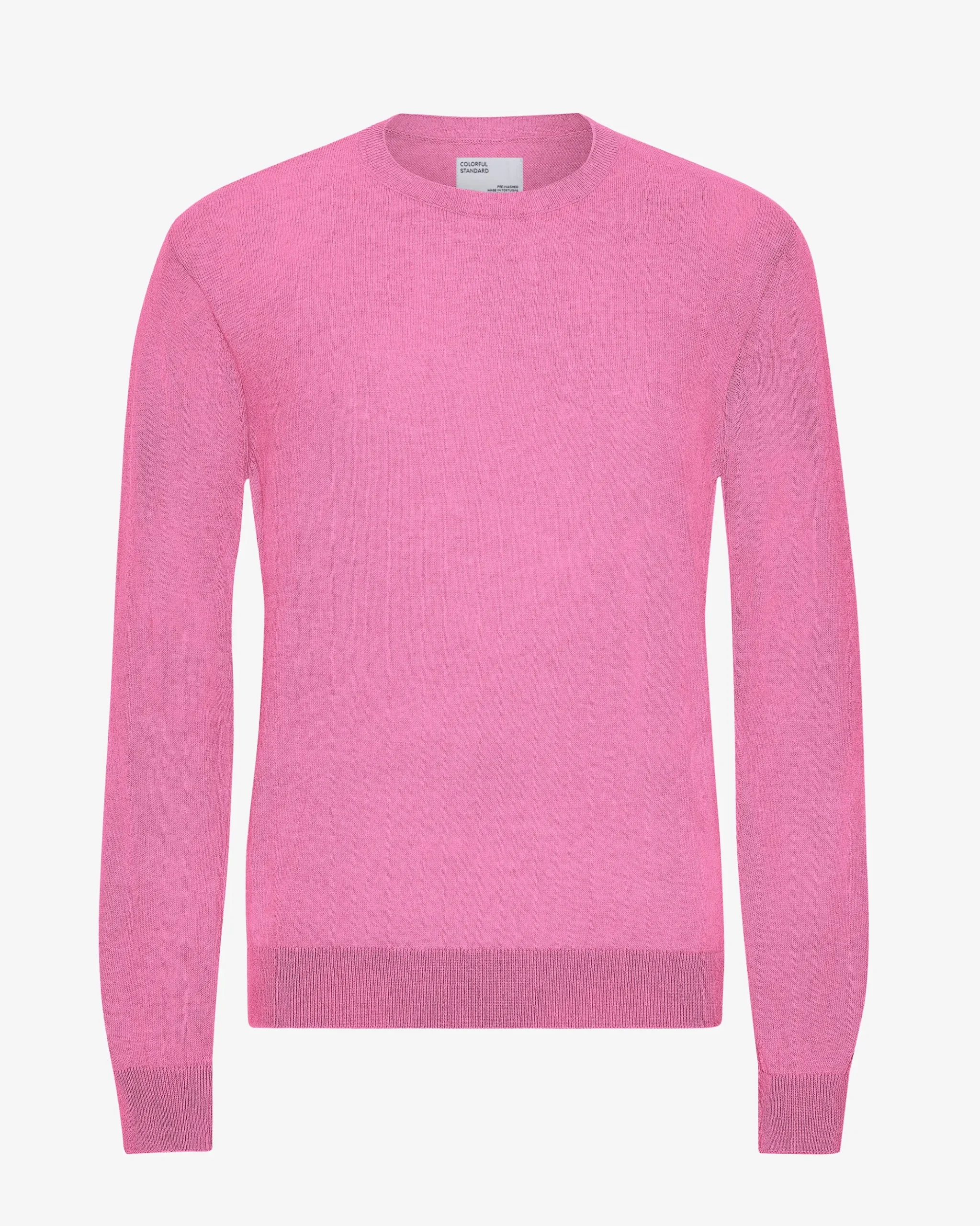 Light Merino Wool Crew - Bubblegum Pink