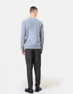 Light Merino Wool Crew - Ocean Green
