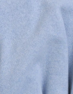 Light Merino Wool Crew - Polar Blue
