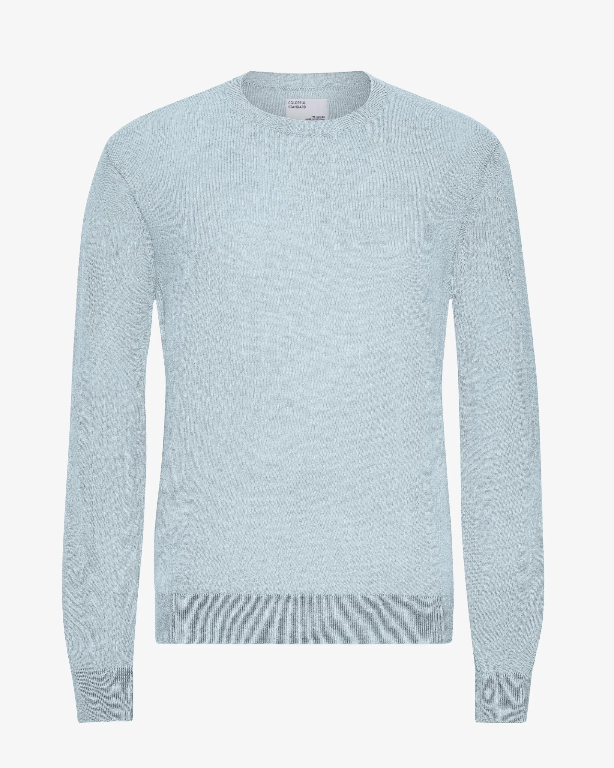 Light Merino Wool Crew - Polar Blue