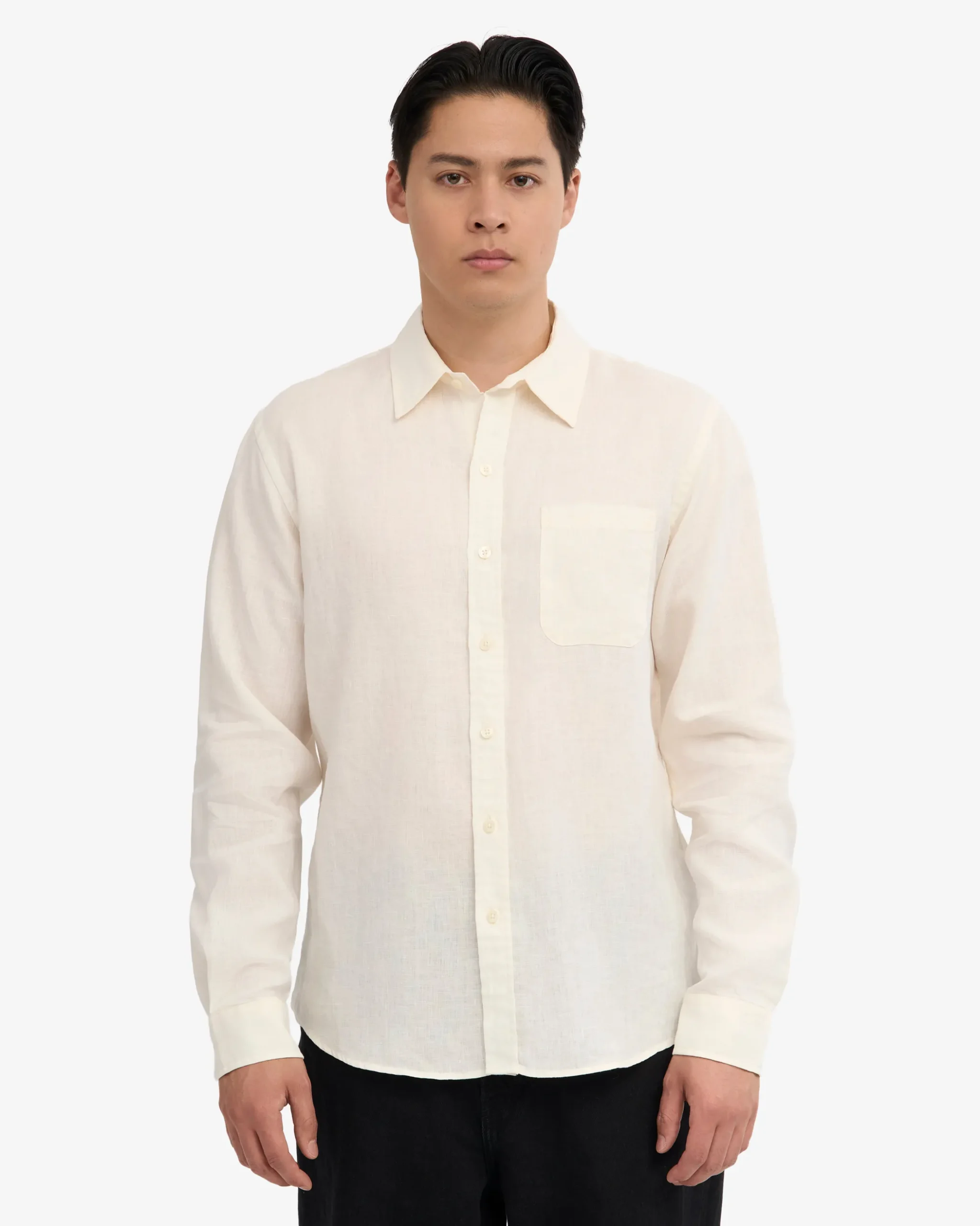 Linen Shirt - Ivory White