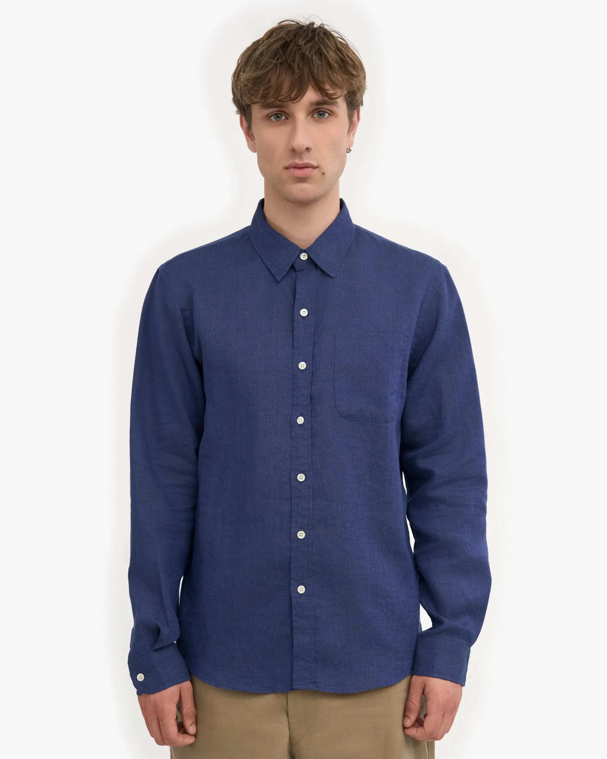 Linen Shirt - Petrol Blue