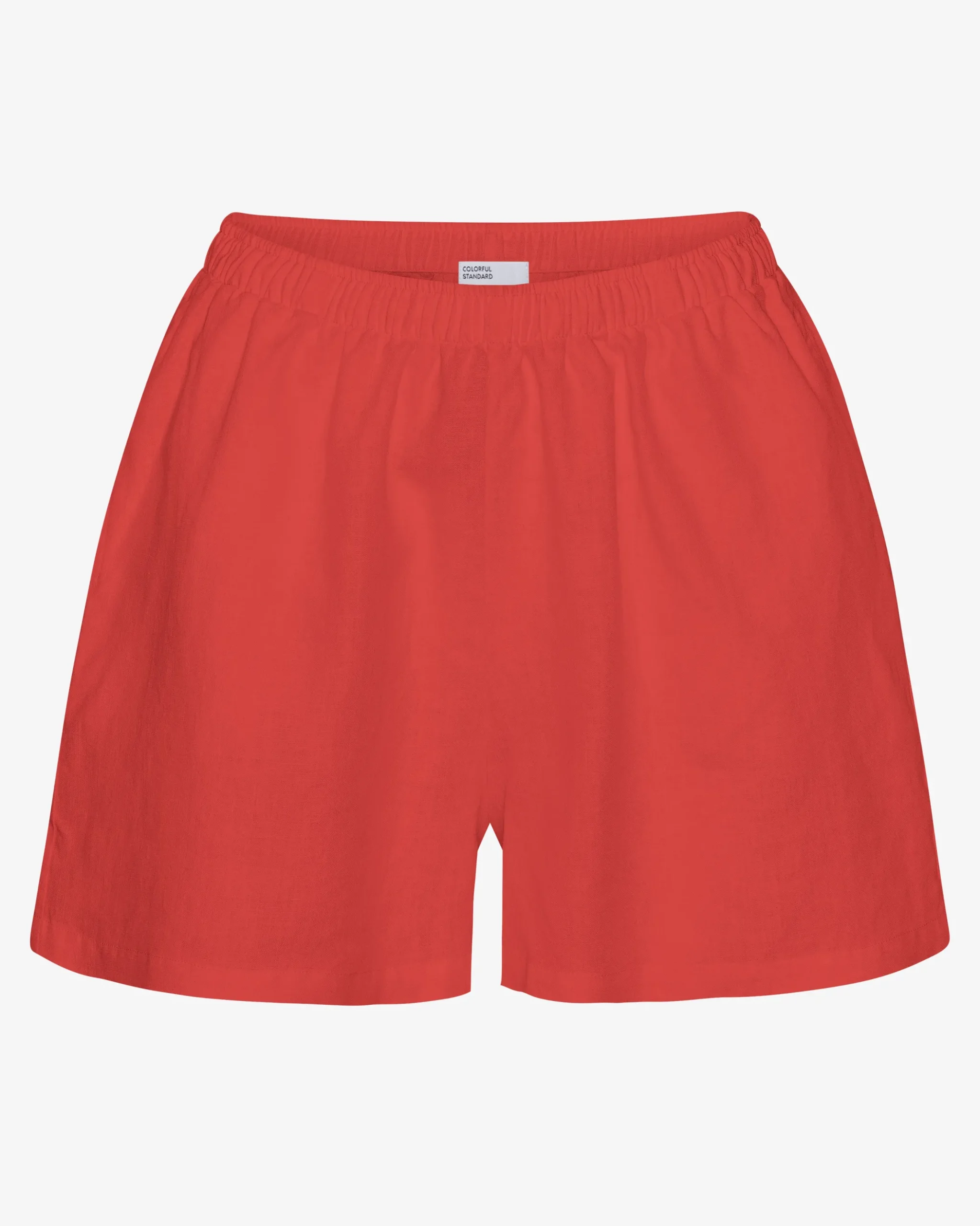 Linen Shorts - Red Tangerine