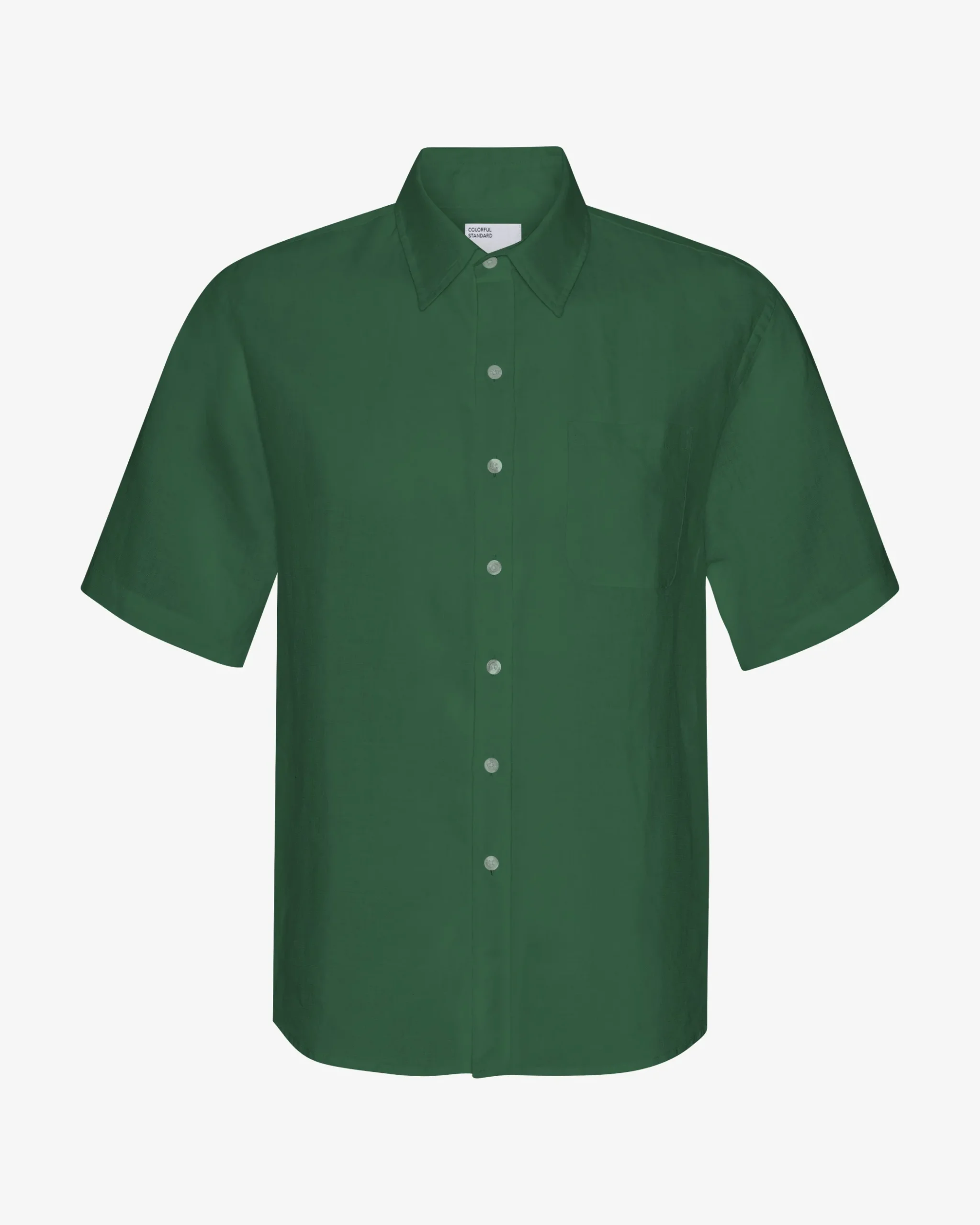 Linen SS Shirt - Emerald Green