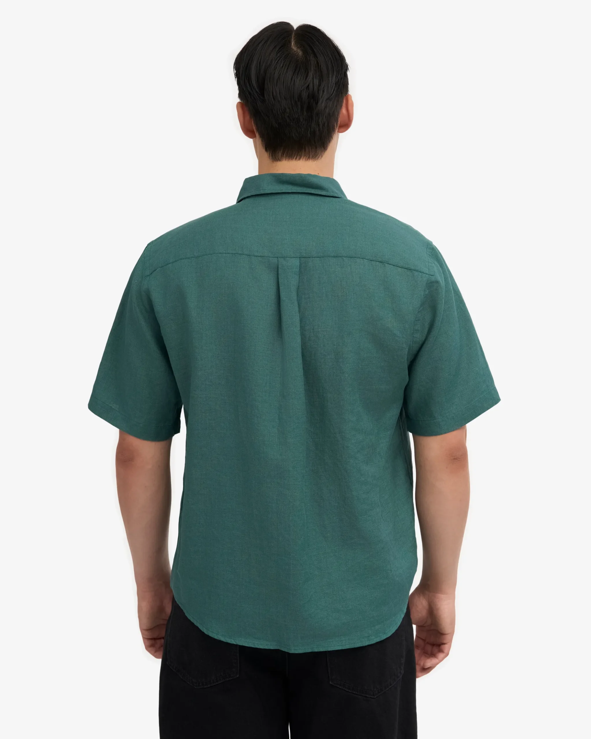 Linen SS Shirt - Ocean Green