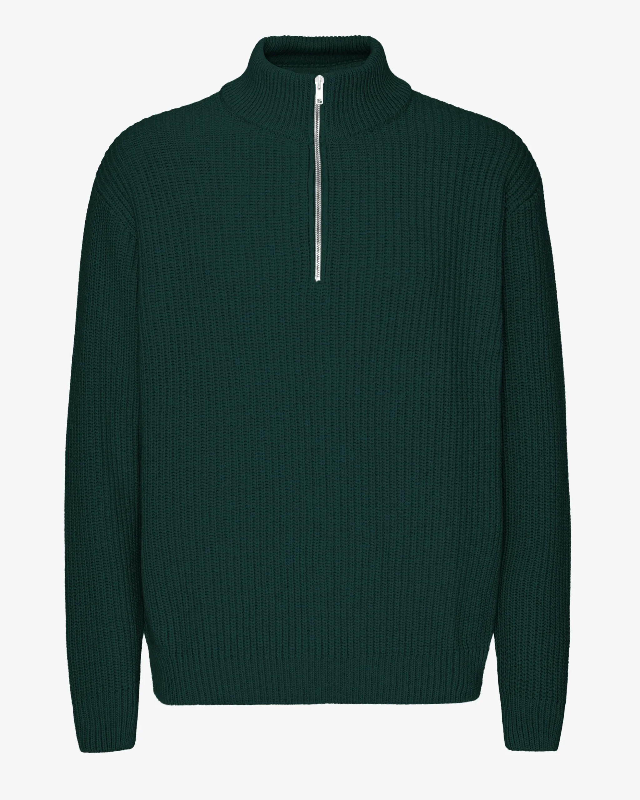 Merino Quarter Zip - Emerald Green