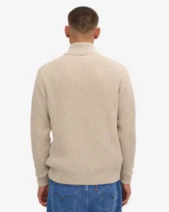 Merino Quarter Zip - Ivory White