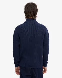 Merino Quarter Zip - Marine Blue