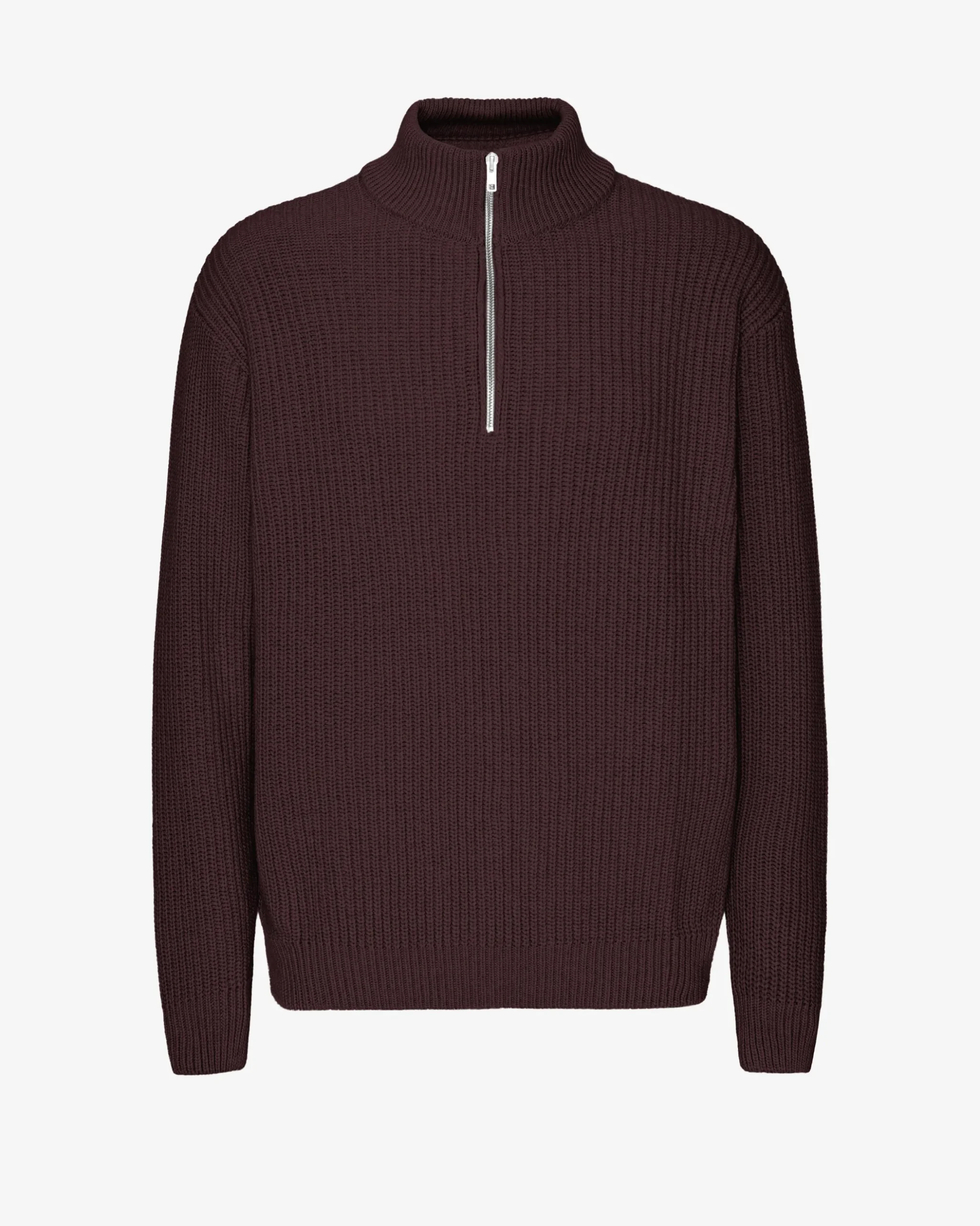 Merino Quarter Zip - Oxblood Red