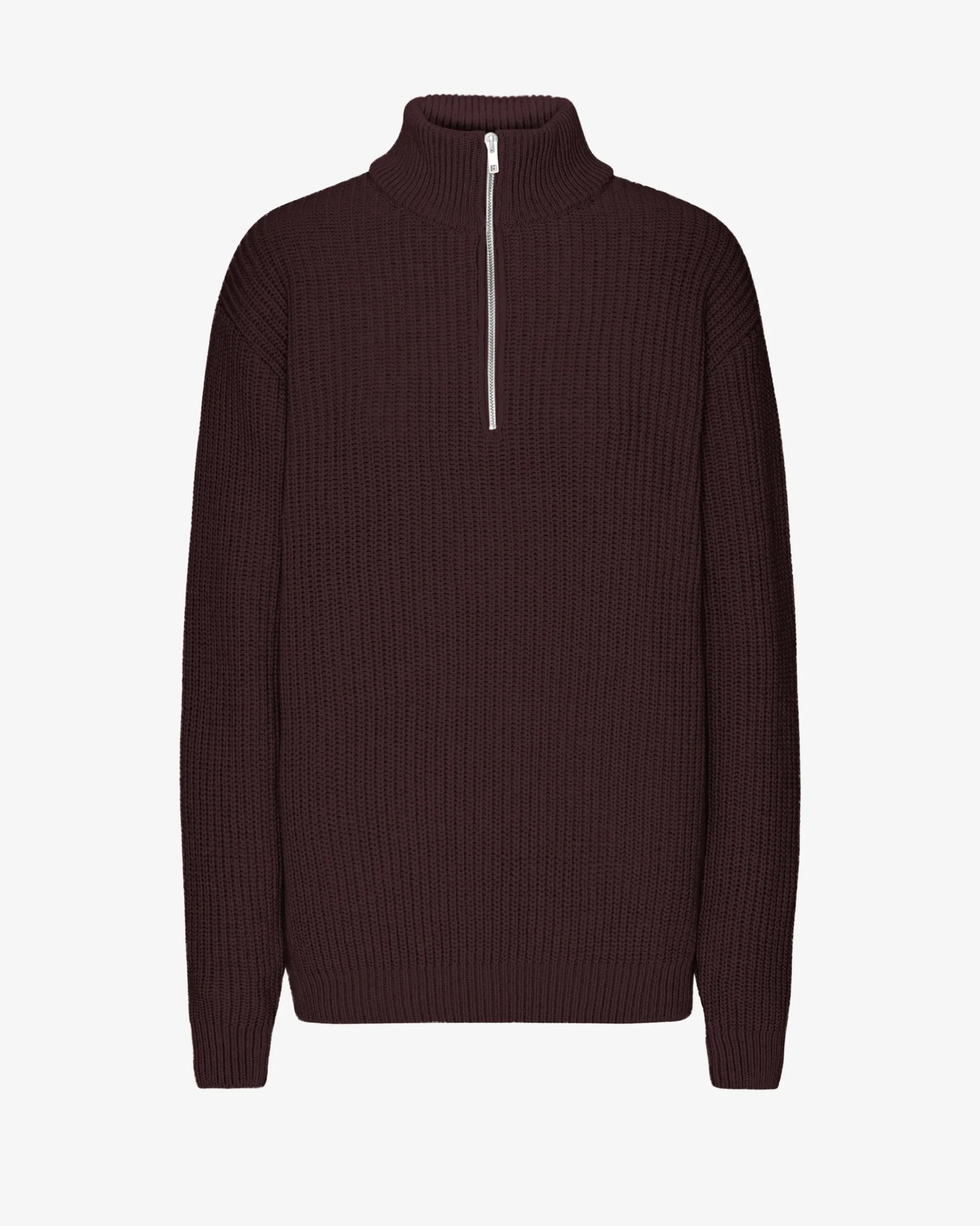 Merino Quarter Zip - Oxblood Red