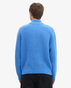 Merino Quarter Zip - Pacific Blue