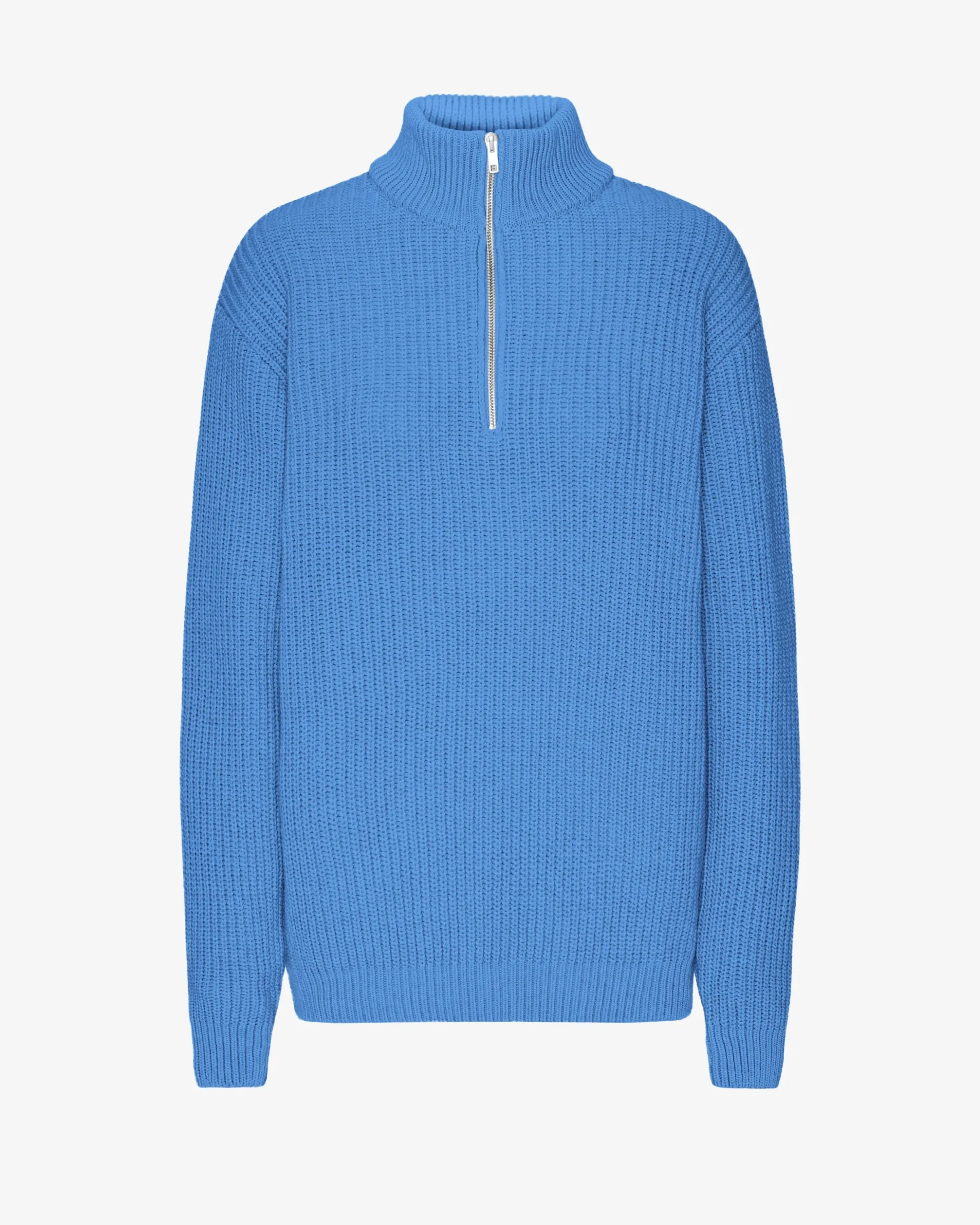 Merino Quarter Zip - Pacific Blue