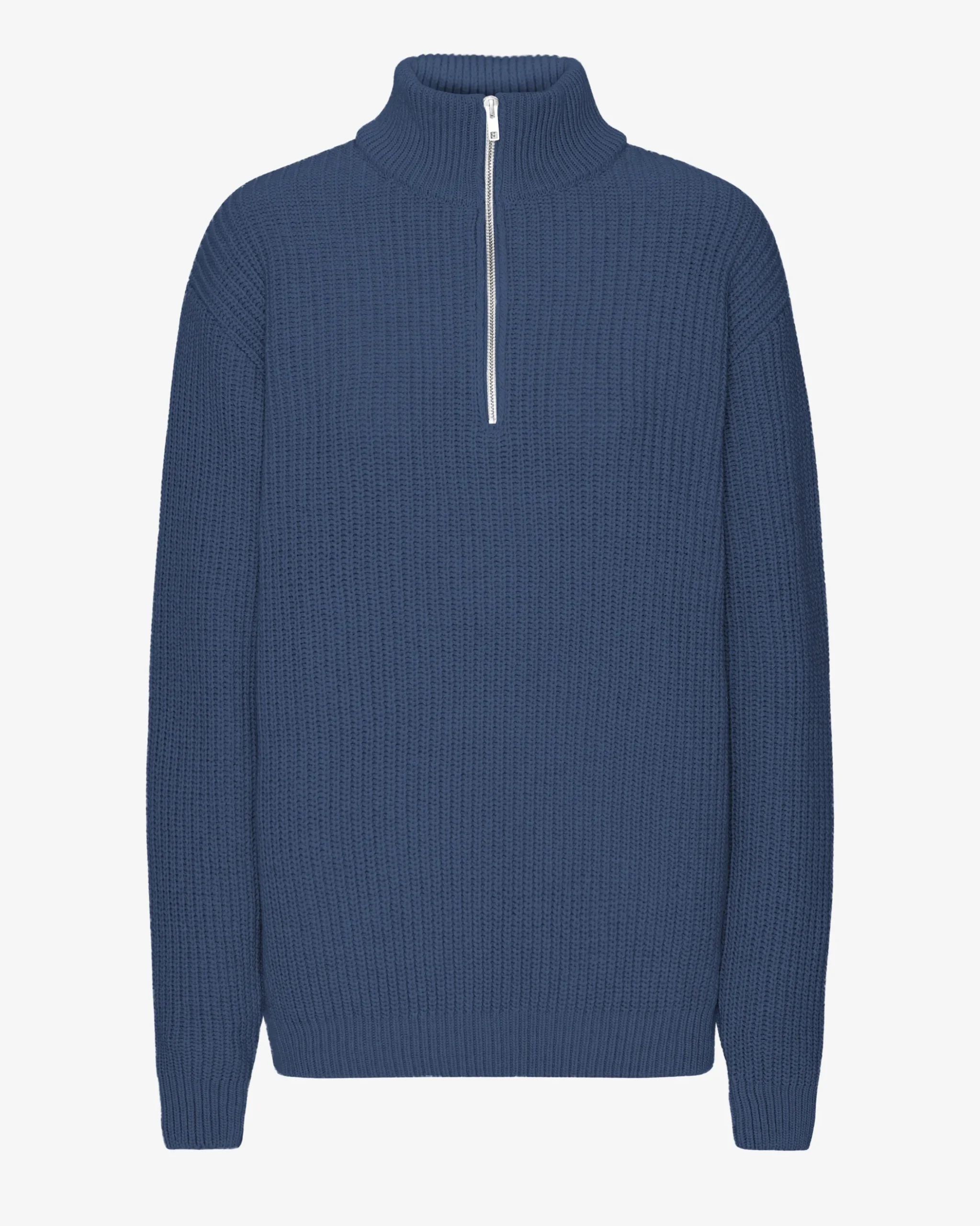 Merino Quarter Zip - Petrol Blue