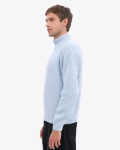 Merino Quarter Zip - Polar Blue