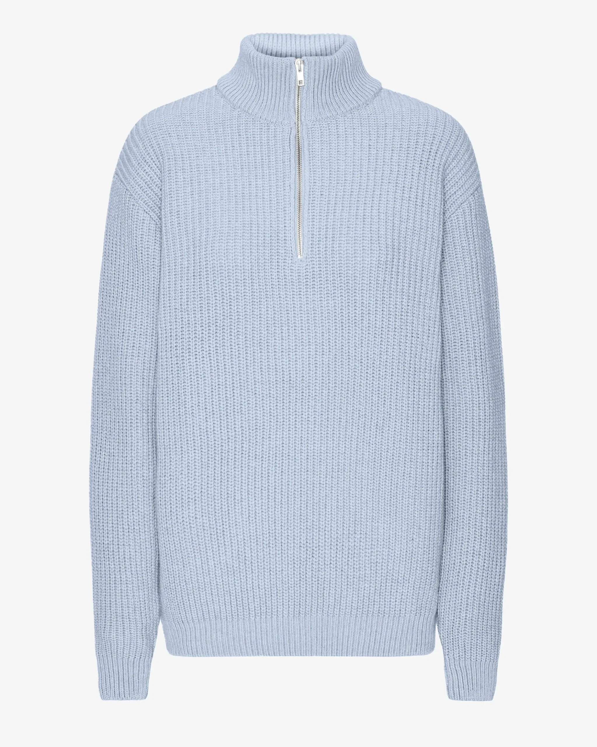 Merino Quarter Zip - Polar Blue