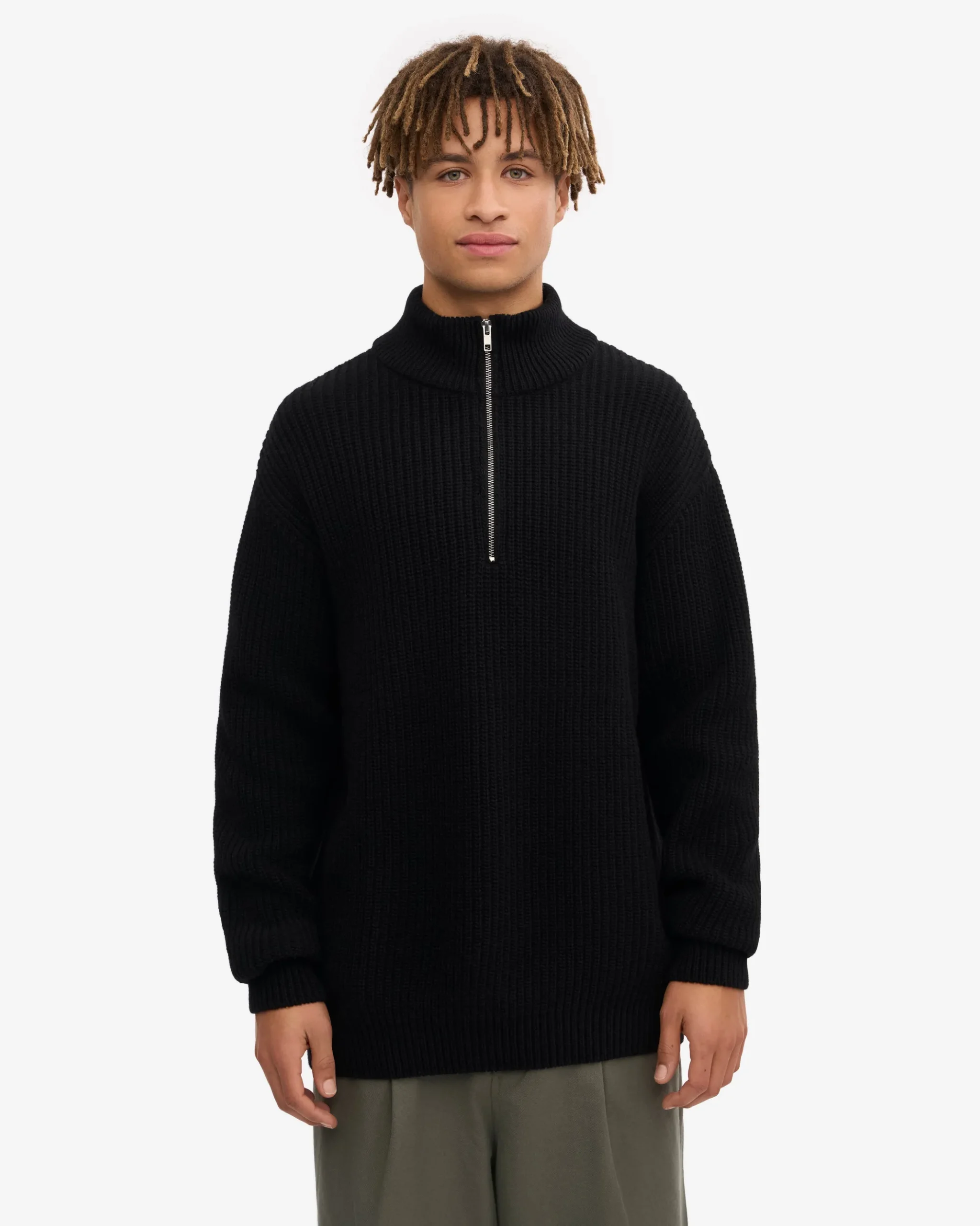 Merino Quarter Zip - Snow Melange