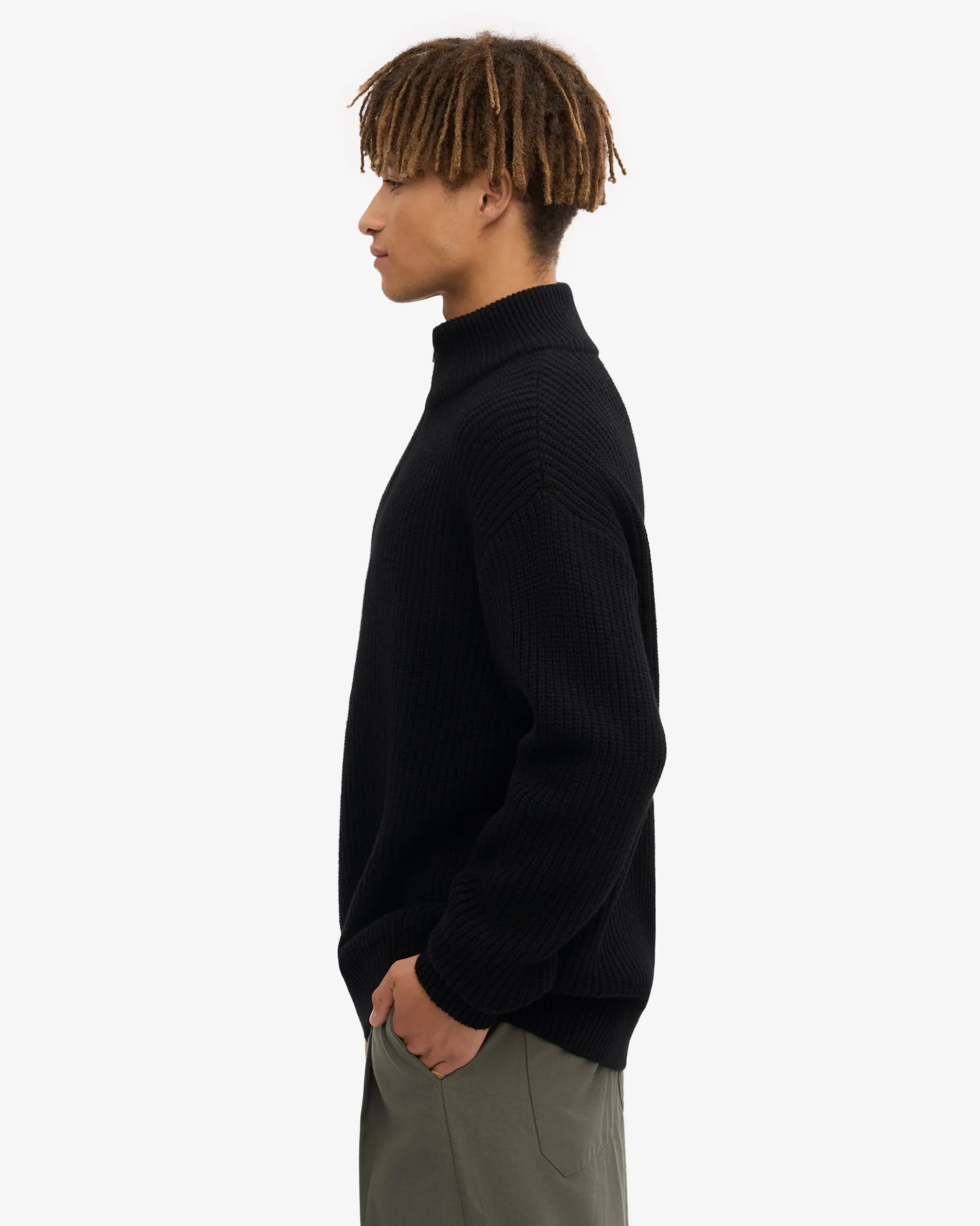 Merino Quarter Zip - Snow Melange