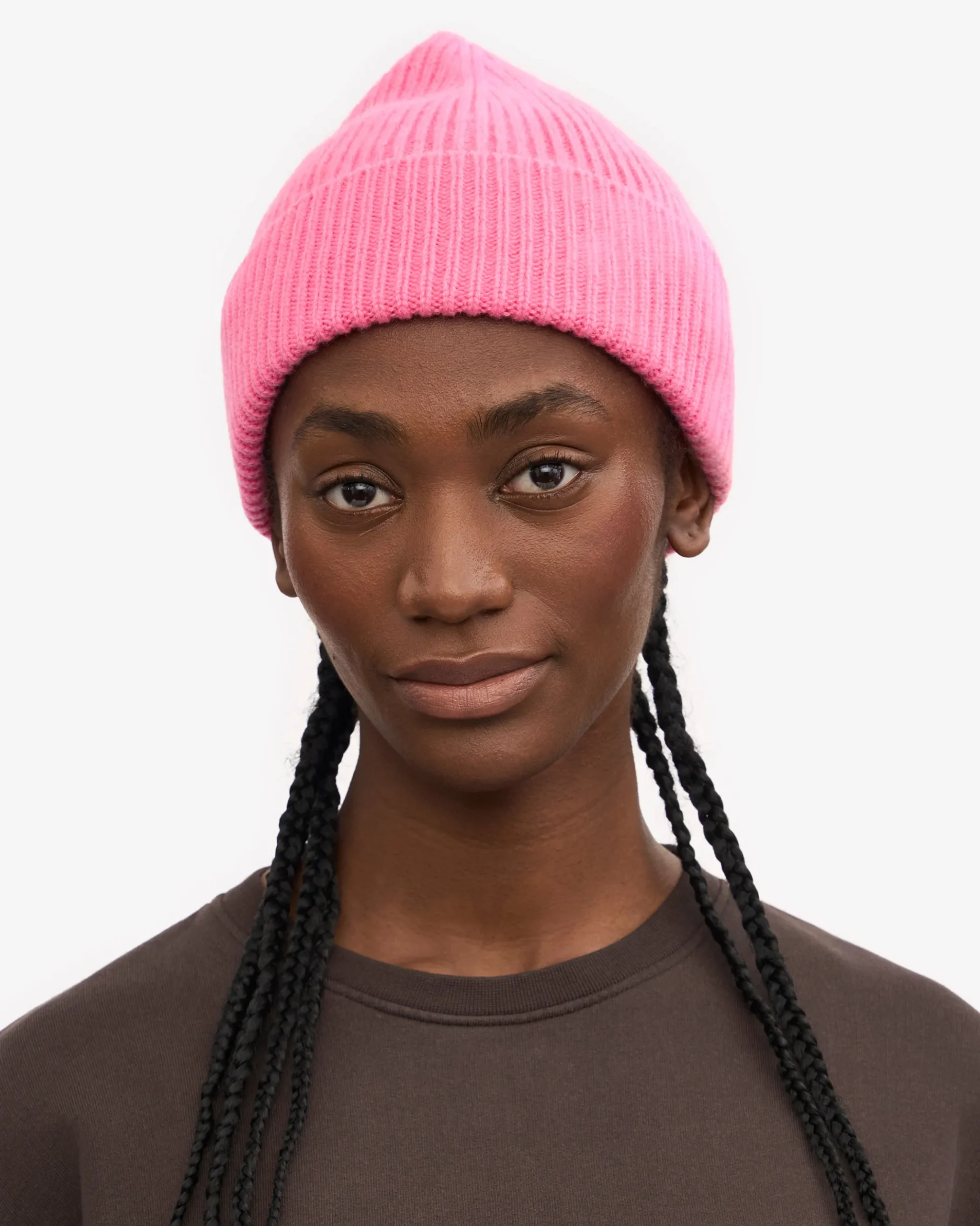 Merino Wool Beanie - Bubblegum Pink