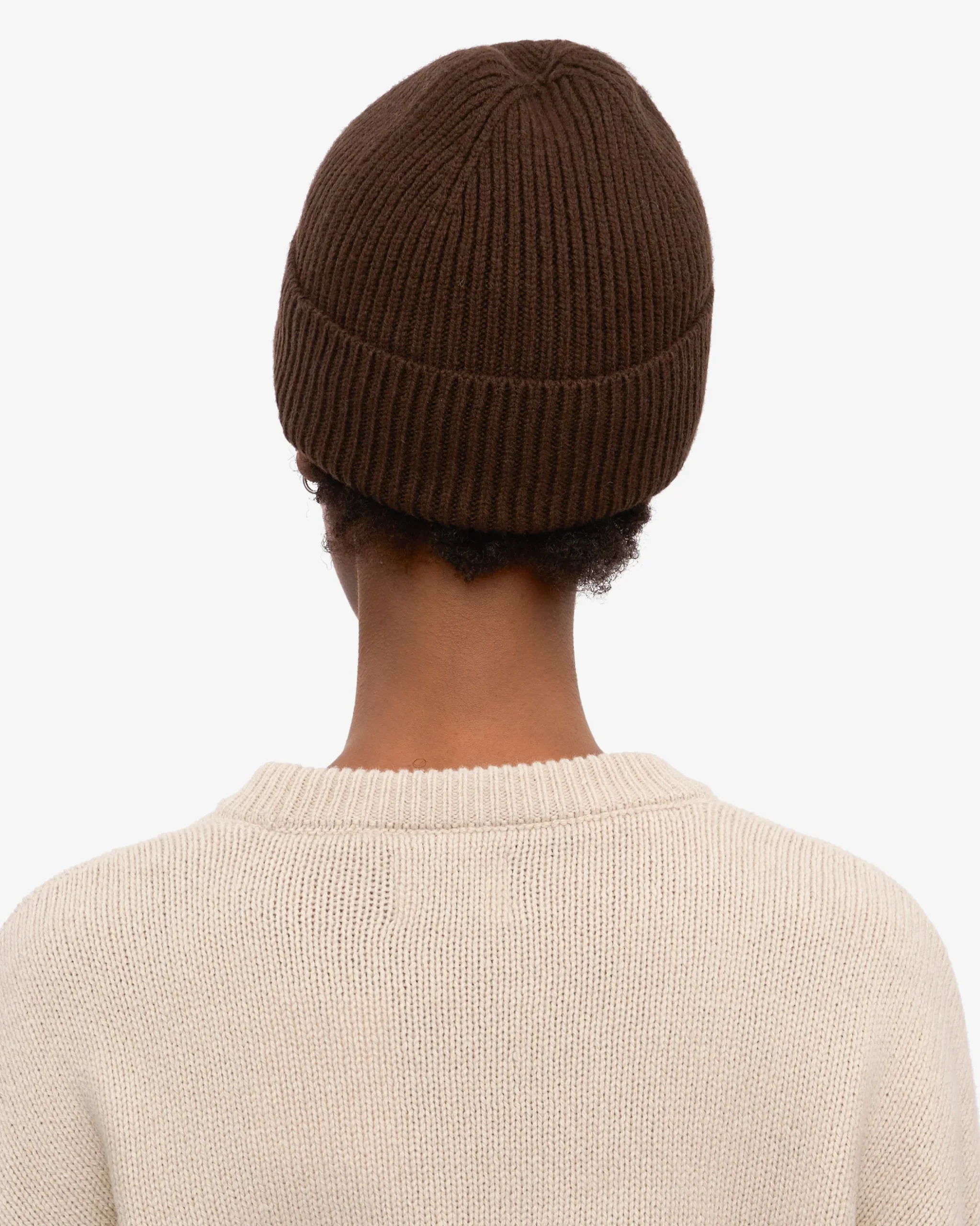Merino Wool Beanie - Coffee Brown