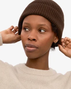 Merino Wool Beanie - Coffee Brown