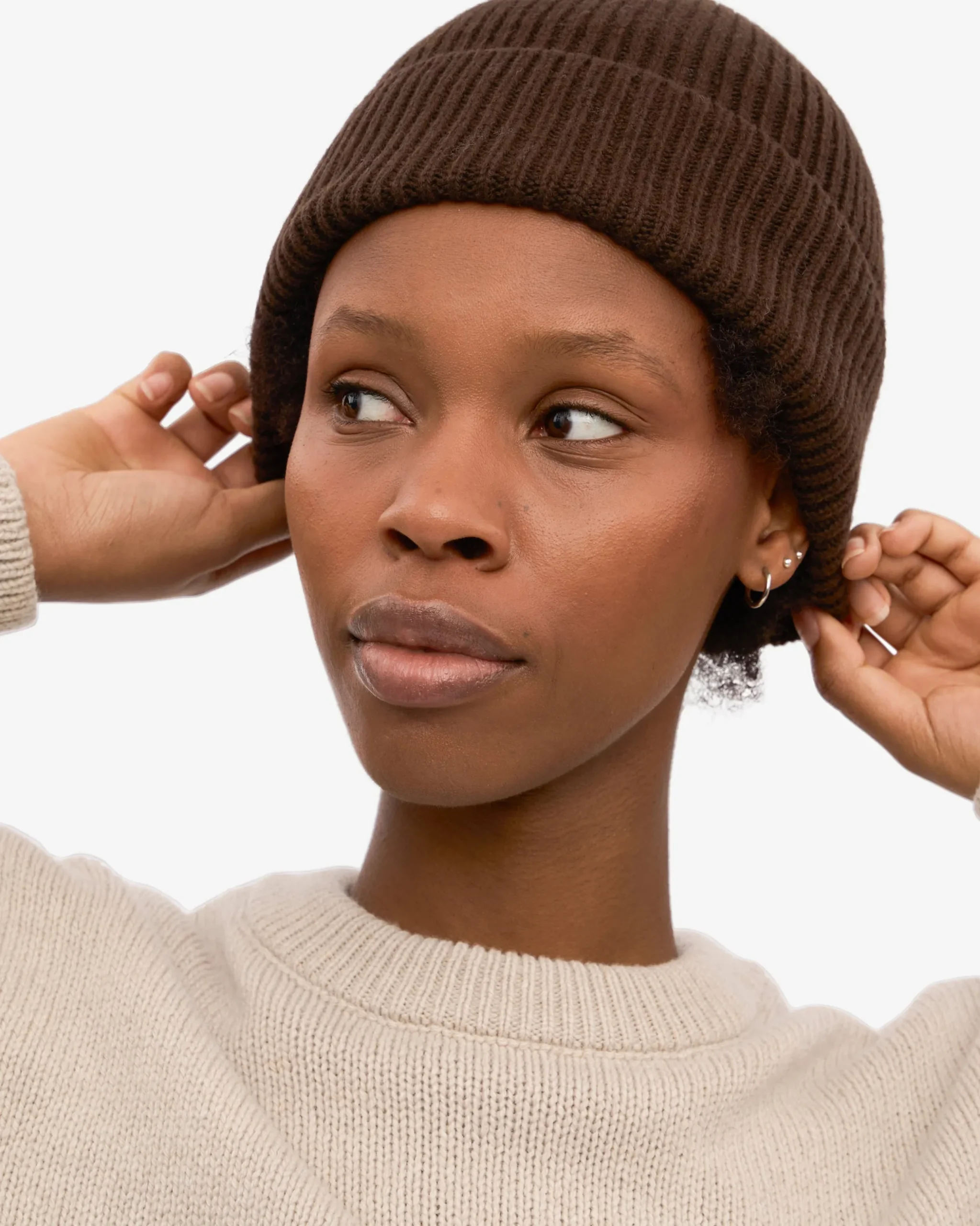 Merino Wool Beanie - Coffee Brown