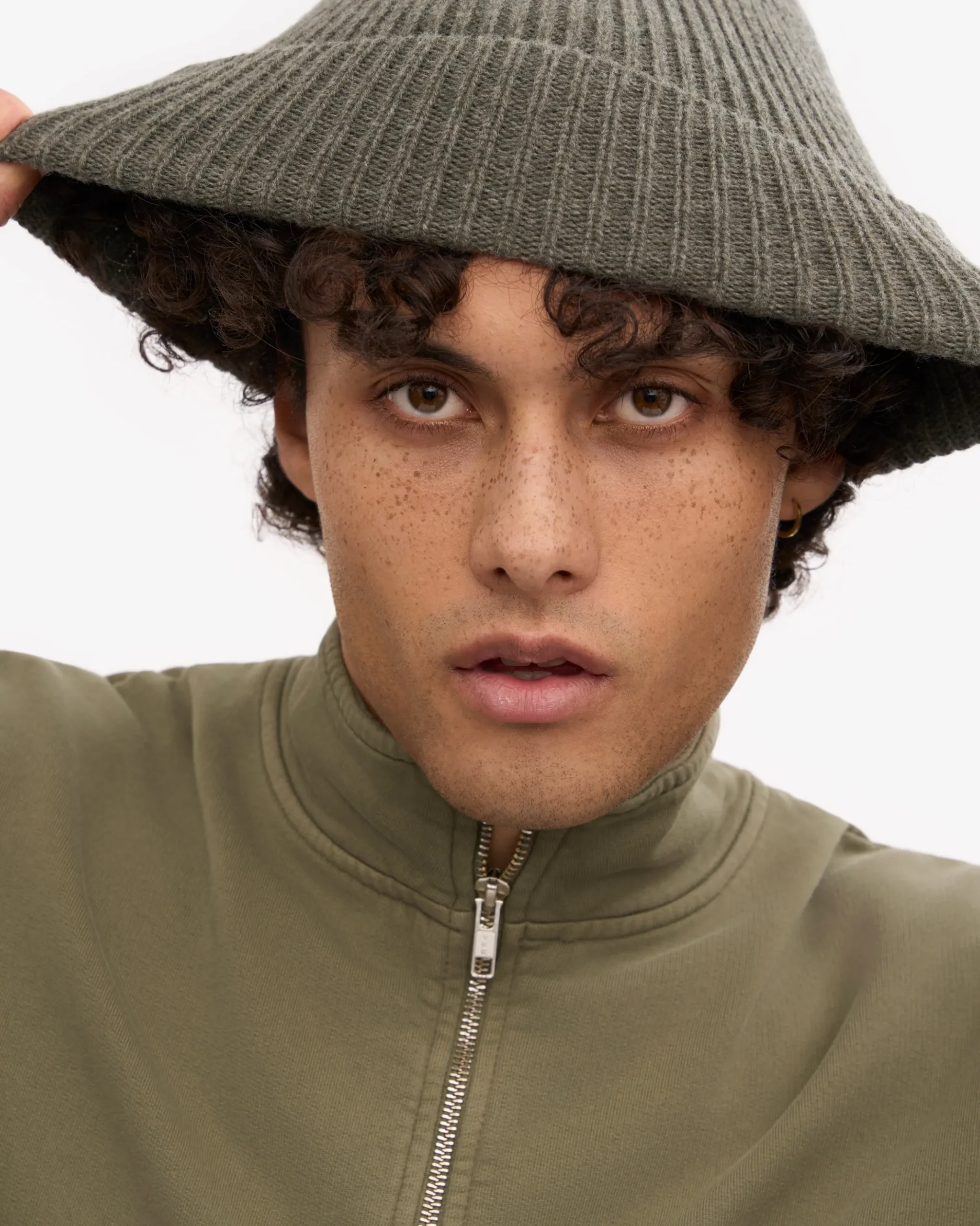 Merino Wool Beanie - Dusty Olive