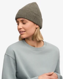 Merino Wool Beanie - Dusty Olive