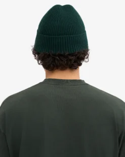 Merino Wool Beanie - Emerald Green
