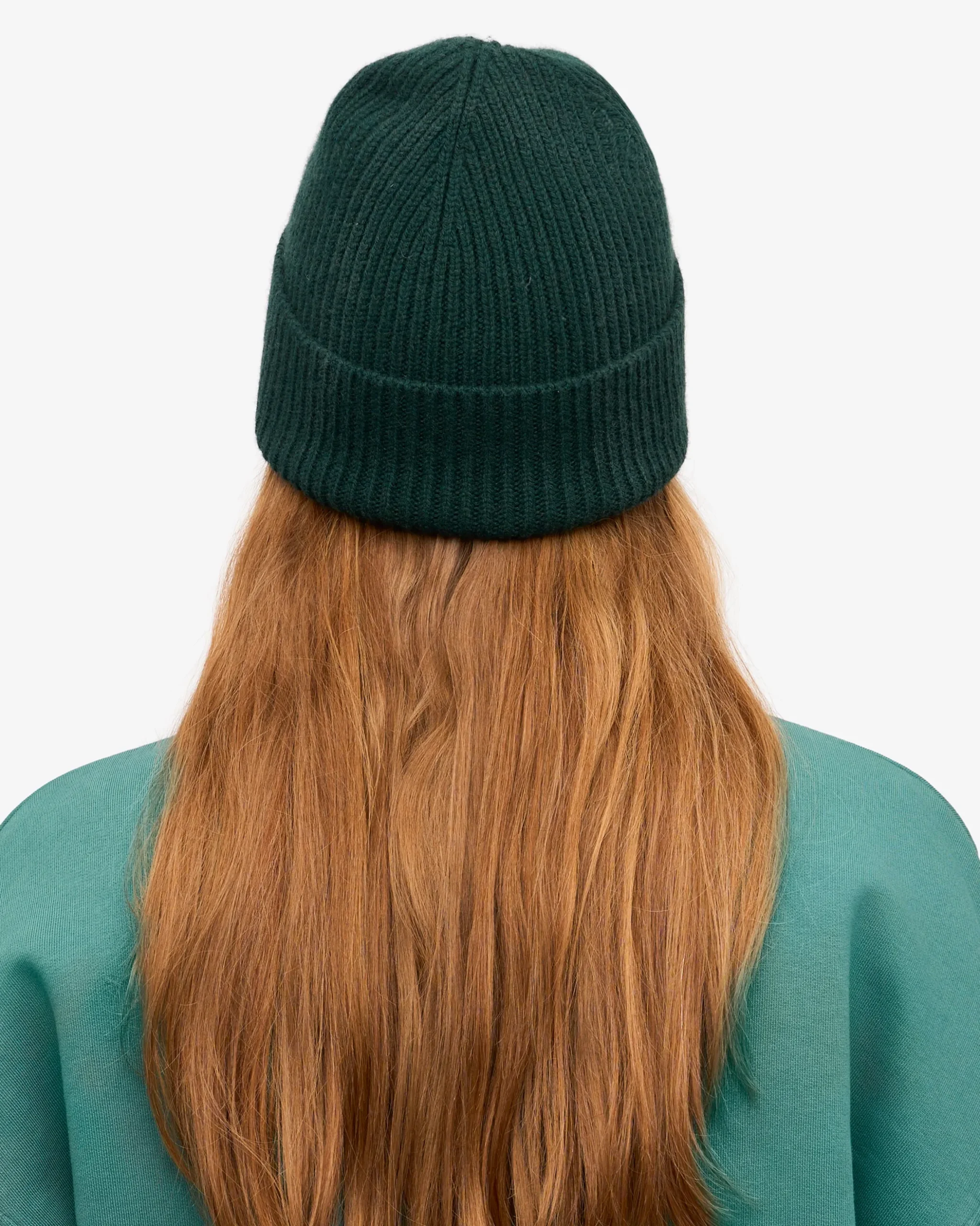 Merino Wool Beanie - Emerald Green